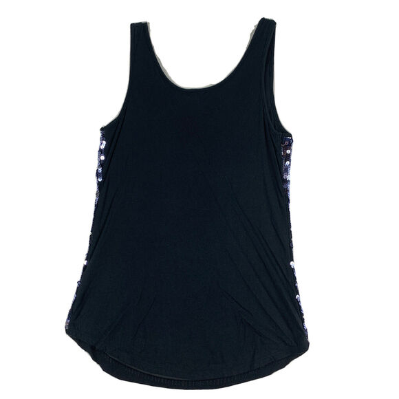 Studio Y Womens Sequin Tank Top Sz Medium Glitter Lined Star Sparkly Sleeveless - Picture 2 of 9